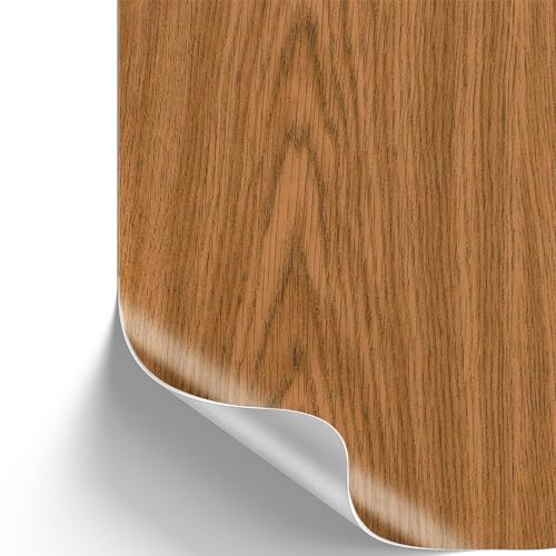 SA ROCA [13,89€/m²] Klebefolie in Holz-Optik inkl. Rakel & E-Book I Selbstklebende Holz Folie für Möbel & Küche - hitzebeständig & abwaschbar I Möbelfolie I Dekofolie (Eiche hell, 4m x 90cm)