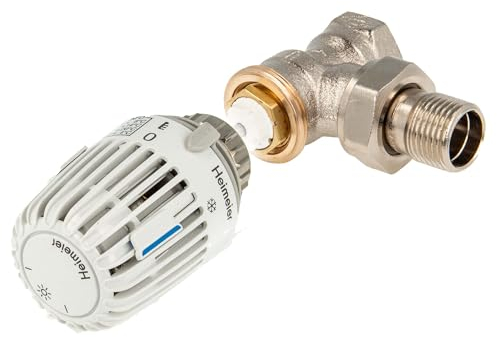 tecuro Kombi-Set Thermostatkopf K mit Nullstellung und Ventilunterteil V-exact II, DN 20 - Eckform