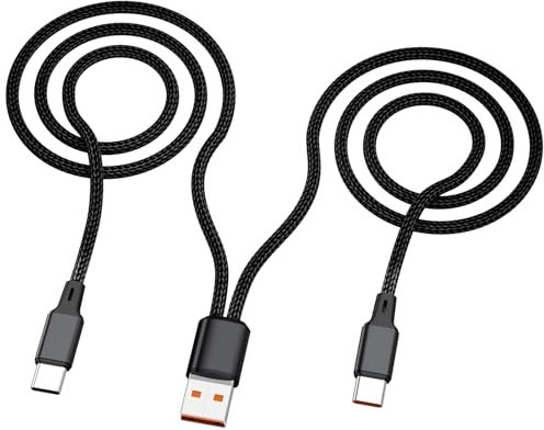 Câble de charge multi-USB C 1,2 m, 2 en 1, double répartiteur 3 A, chargeur USB C, câble USB A vers double port USB C, compatible avec iPhone 15, iPad Pro/Air, Samsung S24, Google, Android