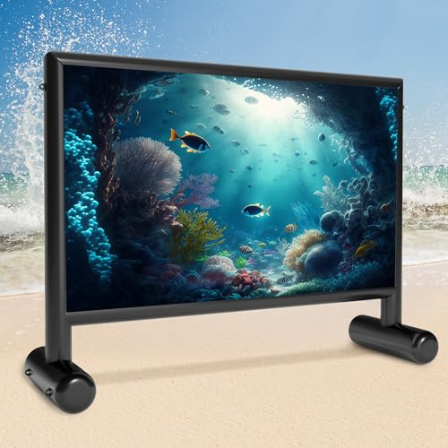 Écran de projection gonflable, 3,4 m en PVC - Design étanche à l'air - Avec pompe à air de 600 W - Pour intérieur/extérieur - Ne nécessite pas de gonflage continu