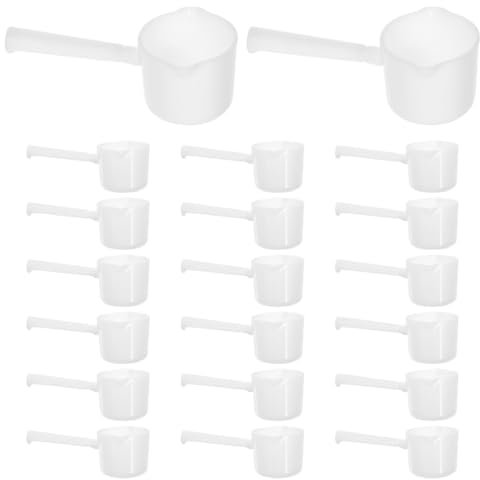Cabilock Cuillères Doseuses en Plastique Pp Blanc Capacité 5g et 10ml Lot de 20 Ustensiles Cuisine Pratiques et Élégants pour Poudre de Lait et Condiments