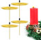 BOFUNX 4 Stücke Kerzenhalter Adventskranz Gold Kerzenstecker 7.5cm Kerzenteller Metall Kerzenhalter für Adventskranz Weihnachtskranz Weihnachtsdeko