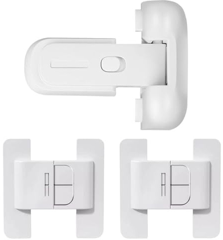 1 Stück Kühlschrankschloss, 2 Stück Kühlschranktürschließer, Kinderkühlschrankschloss, Kühlschrankdichtungsersatz, Fenster-Kindersicherung, Anti-Klemm-Sicherheitstürclip