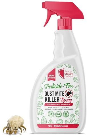 Dust Mite Killer Spray 1 Litre - Advanced Pesticide-Free Formula, Professional Strength for Home Use, Eco-Friendly, Effectively Targets Dust Mites and Various Insects, Safe and Powerful Pest Control