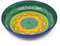 Verano Spanish Ceramics Classic Spanish Hand Painted Large Food Bowls - Decorative Home Kitchen Restaurant Café Dining Décor Dishware Sharing Fruit Salad Snack Food Serving Dish - 26cm Orange/Green