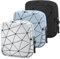 ViEinkaufen 3 Pcs Sanitary Pad Storage Bag Sanitary Napkin Towels Storage Bag Reusable Period Pouch Period Bag with Zipper Tampon Pantyliners Menstrual Purse for Teen Girls Women (Black Silver Blue)