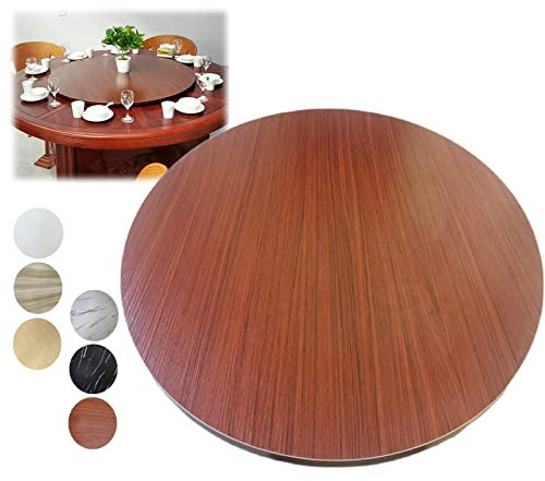 Plato giratorio de madera redondo con soporte giratorio para mesa de comedor de cocina, color blanco, 50 cm