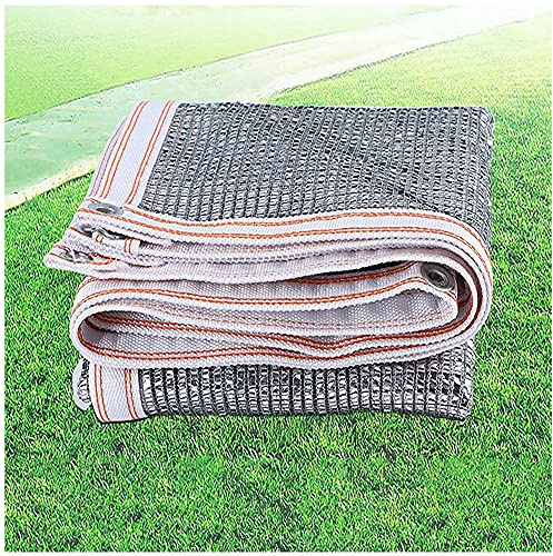 Voile d'ombrage 70 % réfléchissant avec feuille d'aluminium pour serre et pelouse, plantes, respirante, douce et déflectrice de chaleur, maille solaire avec œillets, résistante aux UV et D, blanc, 9 x