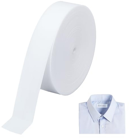 BENECREAT Etiquetas de Tela Termoadhesivas de 20 m para Marcar la Ropa,Nombre para Escribir de 20mm, Cinta de Algodón En Blanco para el Hogar, Uso de la Escuela Y Lavandería, Decoración Artesanal