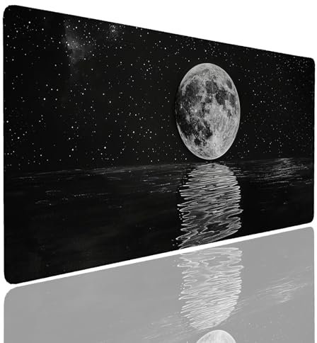 Alfombrilla Ratón XL 800x300x4mm Mouse Pad Gaming Grande Alfombrilla Escritorio Impermeable, Mousepad Antideslizante, Protector Tapete Escritorio con Bordes Cosidos, Desk Mat PC, Oficina Antracita (6)