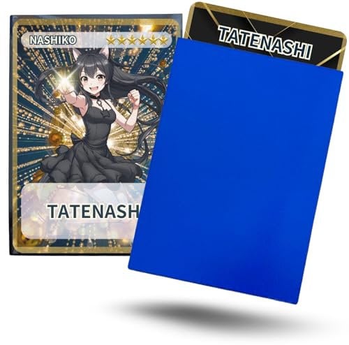 TATENASHI Card Sleeves, Non-See Through Back, Standard Size, 2.6 x 3.6 inches (66 x 92 mm) (Judgment Blue, Pack of 100)