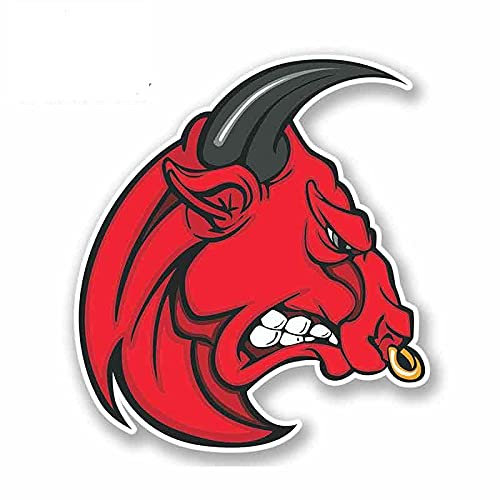 13cmx13cm für Angry Red Spanish Bull Anime Funny Car Sticker RV VAN 3D