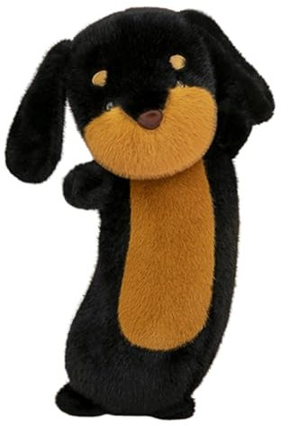 40cm Kuscheltier Henry Dackel,Dackel Plüsch Langes Kissen Braun Hund Körper Kissen Tier Puppe,Hund Plüschtier Plüsch Spielzeug weich&waschbar Geschenk für Kinder Baby Mädchen Junge (80cm,Schwarz)