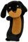 40cm Kuscheltier Henry Dackel,Dackel Plüsch Langes Kissen Braun Hund Körper Kissen Tier Puppe,Hund Plüschtier Plüsch Spielzeug weich&waschbar Geschenk für Kinder Baby Mädchen Junge (80cm,Schwarz)