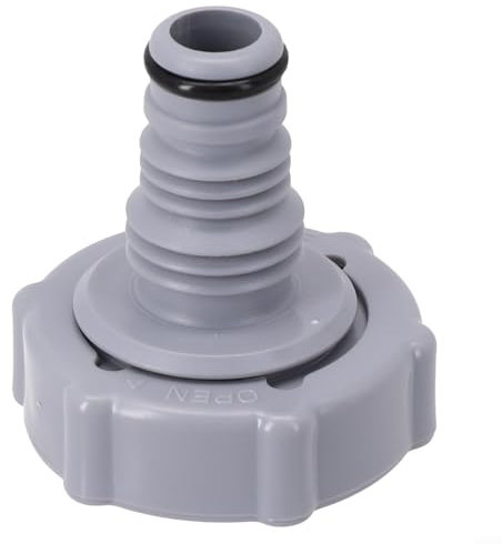Válvula de drenaje de piscina P6H1419 pieza de repuesto para adaptador de manguera de piscina, válvula de drenaje para una fácil instalación, práctico accesorio de piscina, gris