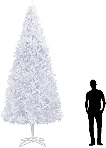 Albero di Natale artificiale 400 cm bianco per casa e giardino