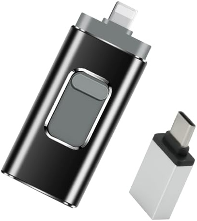 128GB Photo Stick 4-in-1 USB Stick, No APP Needed,Externer Speicher zur Fotosicherung und Speichererweiterung, Flash-Laufwerk mit Plug-and-Play Backup für Fotos & Videos, schnelle Übertragung