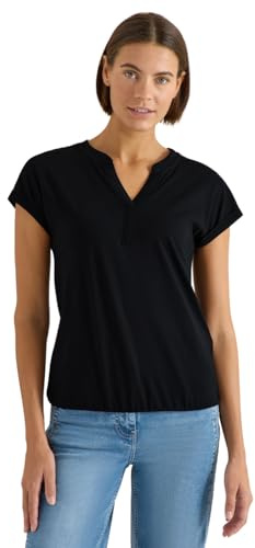 Cecil Kurzarm Shirt im Tunika-Look Black XS