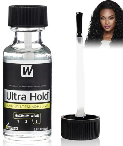 Lace Strong Hold Wig Glue - Waterproof Invisible Hair Bonding Glue, Latex-Free, Oil-Resistant for Lace Hair Systems, Long-Lasting, Easy Removal