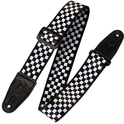 Levy's MP-28 2-inch Polyester Guitar Strap - Black / White Chequered