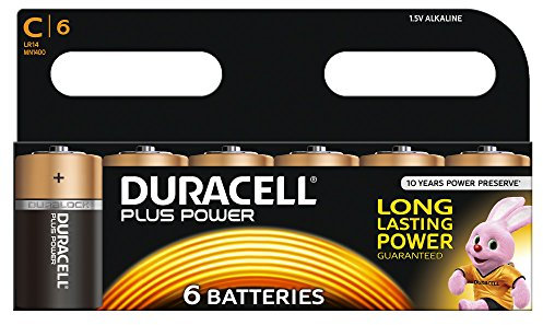 DURACELL Plus Power DUR023727 - Pilas alcalinas (LR14, 1,5 V, 6 unidades)