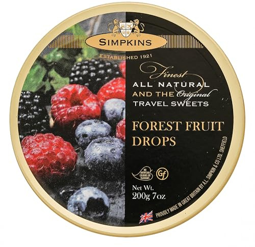 Simpkins Forest Fruit Travel Sweets 200g Tin