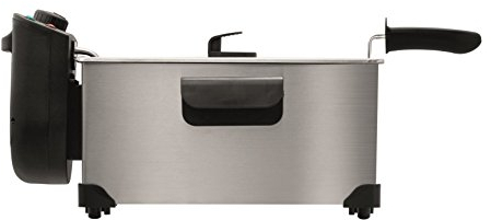 Flama Freidora de Acero Inoxidable, 2200W, 3L de Capacidad, Cuba Esmaltada Antiadherente, Regulador de Temperatura