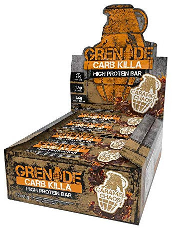 Grenade Carb Killa Alta Proteína 12 Barras, Caos Caramelo 720 g