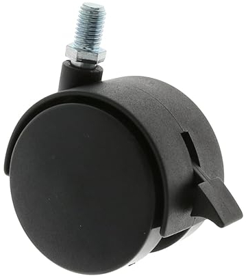 MS Beschläge® Möbelrolle Transportrolle Stuhlrolle ø 50mm aus Kunststoff mit Gewindestift M8 inkl. Bremse