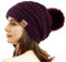 REDESS Damen Winter Pom Pom Beanie Mütze mit warmem Fleece gefüttert, Dicker Slouchy Snow Knit Chunky Baggy Skull Ski Cap