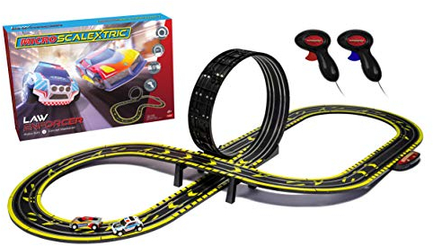 Scalextric G1149 Micro Law Enforcer Slot Racing Set, Einzelbett, Mehrfarbig