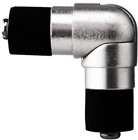 tilldekor Gelenkverbinder/Eckverbinder für Gardinenstangen 16 mm Ø, Edelstahl-Optik