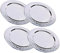 Kosma Set of 4 Round Stainless Steel Charger Plates (30cm) - High Polish Hammered Underplates