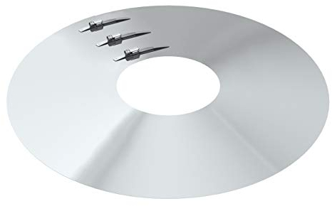 H&M New Line Edelstahlschornstein Schornstein Einzelteil Zubehör Wandrosette für Ø120mm Innendurchmesser 25mm Isolierung 0,5mm Materialstärke 220mm Randbreite Wetterschutz von Rohrdurchgängen