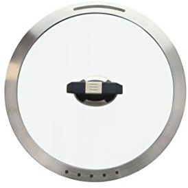 Tognana Italika, Coperchio trasparente con bordo in acciaio, Vetro temperato, Diametro 24 cm