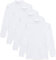Channo Intimo Termico per Bambini, Collo Mezzo Cigno, Maniche Lunghe, Tinta Unita - Confezione da 4, Bianco, 2 Anni