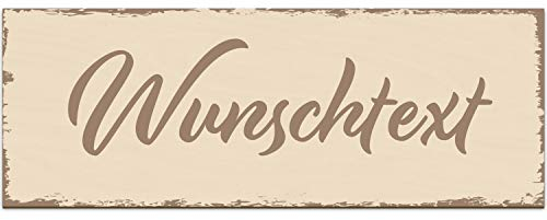 Vintage Schild aus Echtholz - personalisierbares Geschenk - Zimmer Deko - Toliettentürschild - personalisierbar zum Hinstellen/Aufhängen - Personalisierte Bad Deko - persönliches Geschenk