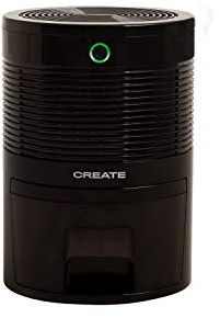 CREATE/Deshumidificador mini 600ml negro/Sistema de apagado automático, eco-friendly, pequeño y manejable, fácil de usar, sistema Peltier, 22W