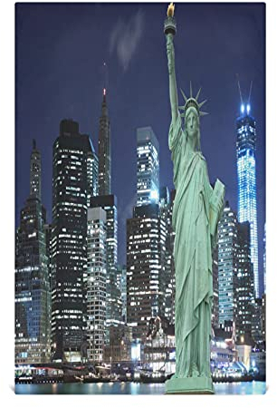 Mnsruu Manhattan Freiheitsstatue New York City Küchentücher Geschirrtuch Geschirrtuch Geschirrtuch Geschirrtuch Geschirrtücher Set von 4 super saugfähig weich 45,7 x 71,1 cm