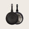 ARCA - Wok Vulcania In Alluminio Con Rivestimento Antiaderente Effetto Pietra - Induzione - Fornelli Tradizionali - Misure Assortite (Ø 28 cm)