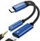LAMSCAT 2 in 1 Adattatore Jack per Cuffie da USB C a 3,5 mm, adattatore per cuffie Android Cellulare PD 60W, compatibile con Samsung, Pixel, pad Mini 6 e più (blu)