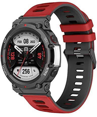 Cinturino di ricambio compatibile con Amazfit T-rex 2 Smart Watch, cinturino sportivo in gomma siliconica