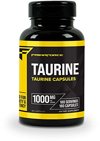 Primaforce Taurine 1000mg Capsules, 180 Caps, Non-GMO & Gluten Free Supplement