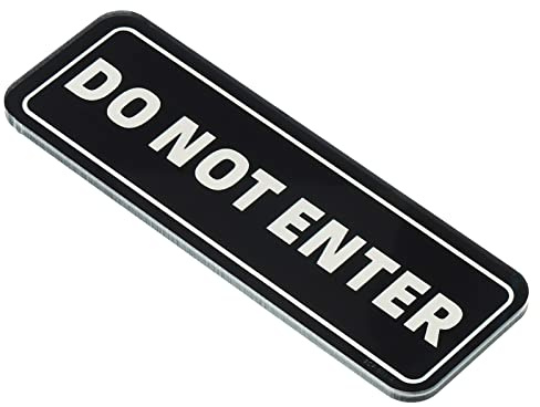 PATIKIL Do Not Enter Cartello 6x2 Porta Informazioni Cartello Nero