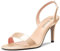 Aachcol Donna Spillo Medio Alto High Tacco Heel Sandali Laccio Cinturino alla Caviglia Slingback Rotonda Aperte sulla Punta Dress Scarpe Ufficio Feste da Matrimonio Verniciata Beige 8 CM 42 EU