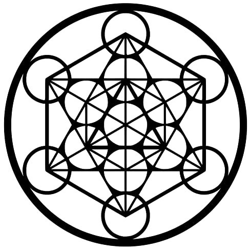 Stileitaliano Cubo di Metatron Originale vero legno naturale decorazione murale adesiva design casa parete muro arcangelo oggetti yoga