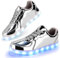 PADGENE Sportschuhe mit blinkenden LEDs, für Damen und Herren, wiederaufladbar über USB, 38 EU