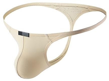 ARtray Lammfell Unterwäsche Herren Herren-Tangas, sexy Low-Rise-G-String-Slip, Bulge-Pouch-Unterwäsche Unterhosen Kaufen (Beige, XL)