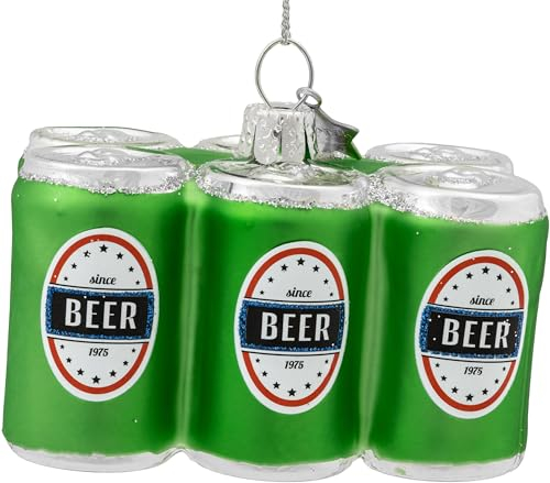 SIKORA BS630 Six-Pack Dosenbier Christbaumschmuck Glas Ornament Weihnachtsbaum Anhänger