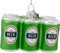 SIKORA Six-Pack Dosenbier besondere Weihnachtskugel Glas Christbaumschmuck Deko Figur Weihnachten Anhänger Ornament - Trend Line - BS630